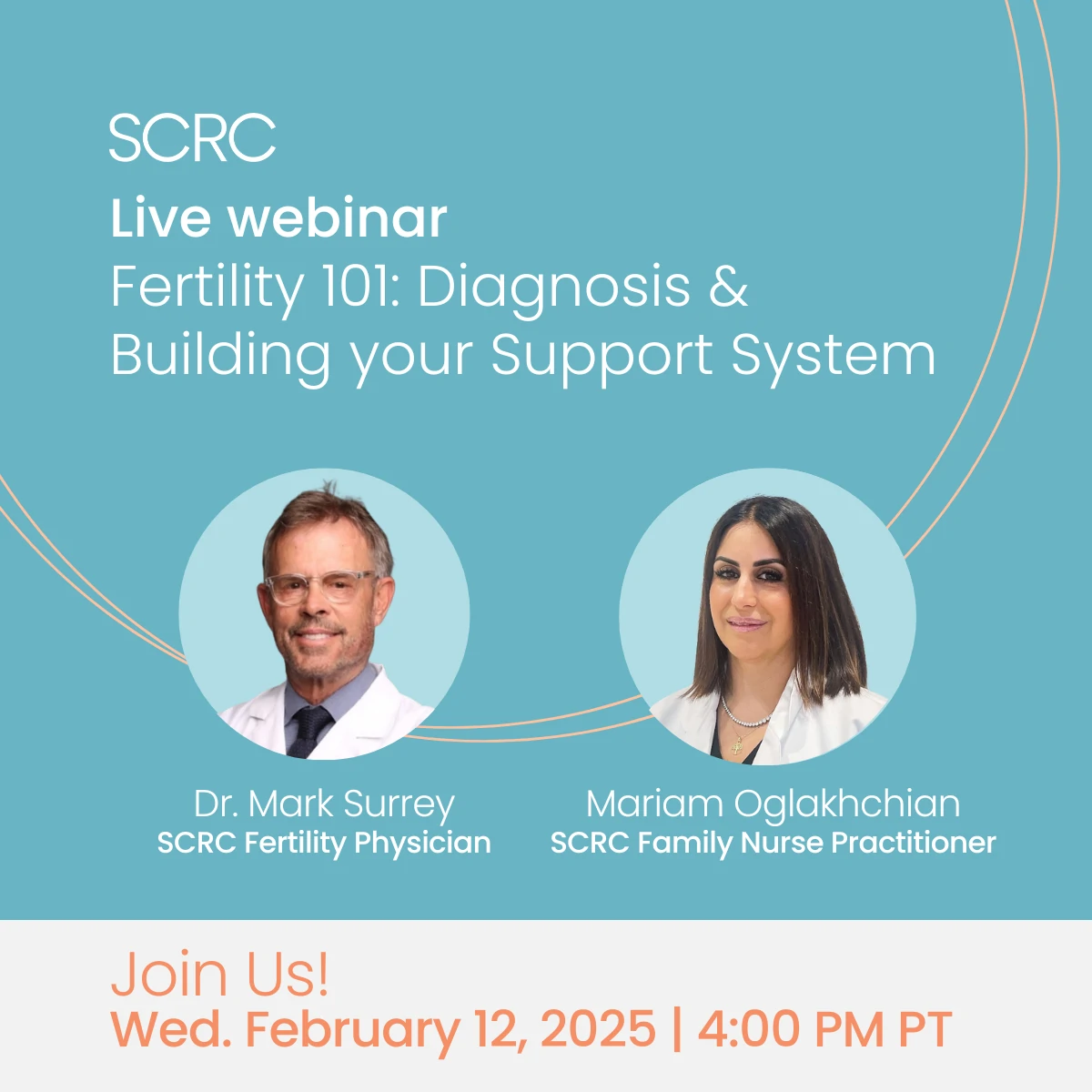 Live Webinar: Fertility 101: Diagnosis & Building your Support System on February 12, 2025 at 4:00 PM PT